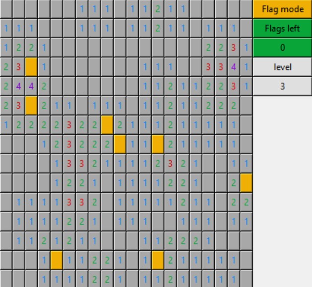 image of minesweeper3d game made using python